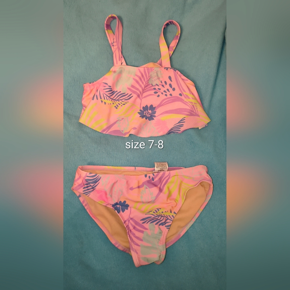 Colorful Floral Bikini Set for Kids